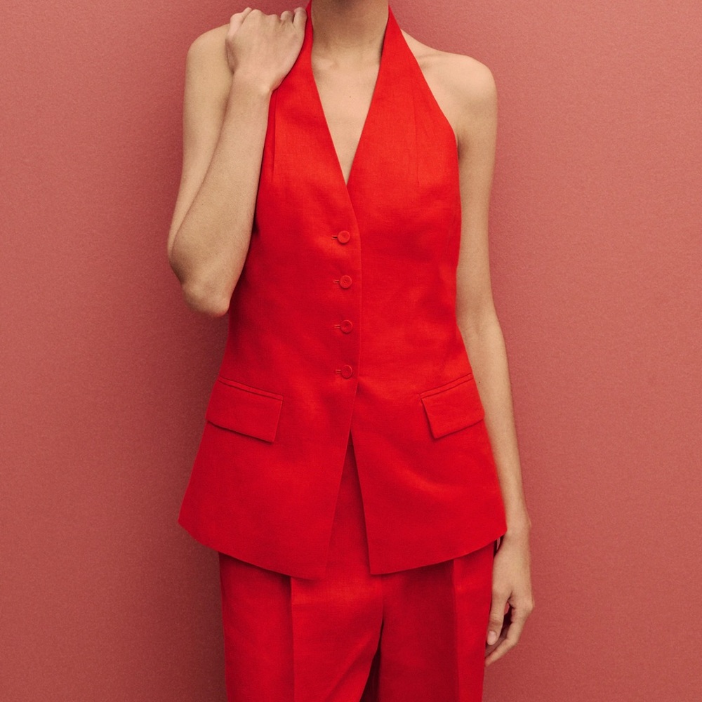 Mango Linen Pant Suit